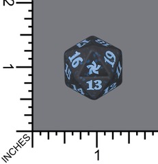 Spindown Dice (D-20) - Foundations (Black w/blue)